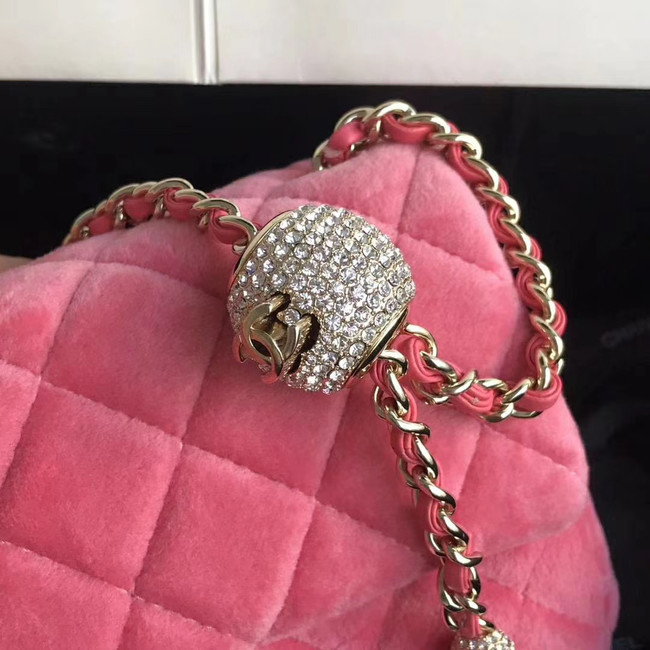 Chanel Original Small velvet flap bag AS1792 pink