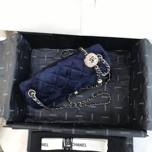 Chanel Original Small velvet flap bag AS1792 royal