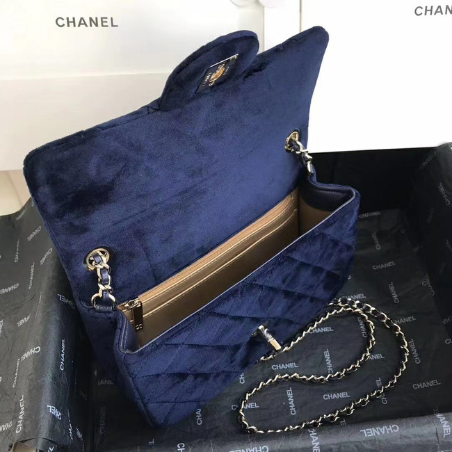 Chanel Original Small velvet flap bag AS1792 royal