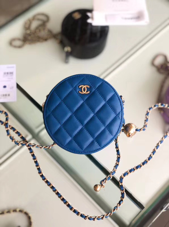 Chanel Original mini Sheepskin bag AS1449 blue