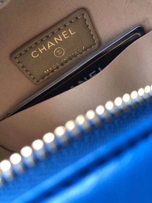 Chanel Original mini Sheepskin bag AS1449 blue