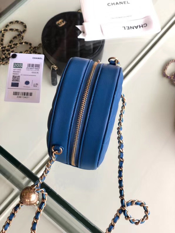 Chanel Original mini Sheepskin bag AS1449 blue