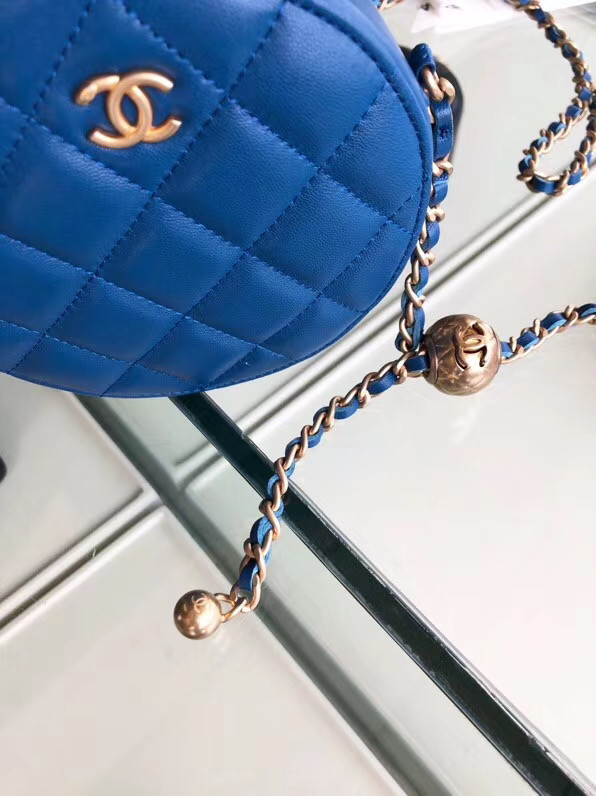 Chanel Original mini Sheepskin bag AS1449 blue