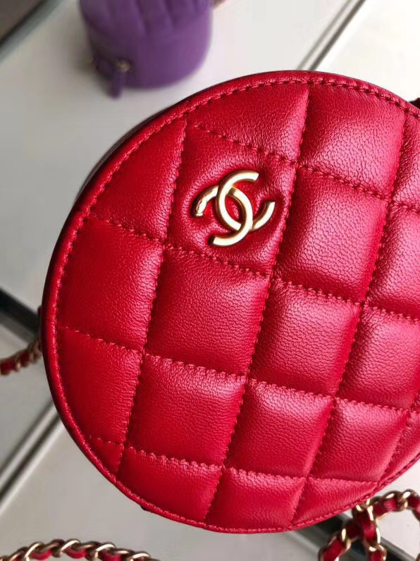 Chanel Original mini Sheepskin bag AS1449 red