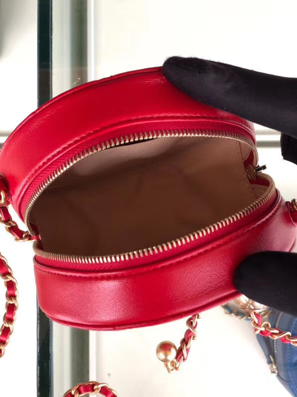 Chanel Original mini Sheepskin bag AS1449 red