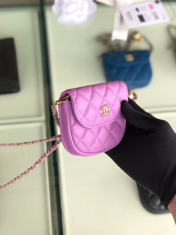 Chanel Sheepskin Original Leather Pocket AP1461 Lavender