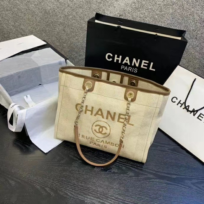 Chanel Large Shoulder Bag A67001 Cream