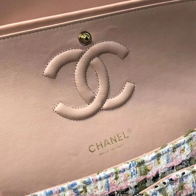 Chanel Original flap bag Twill soft A01112 pink