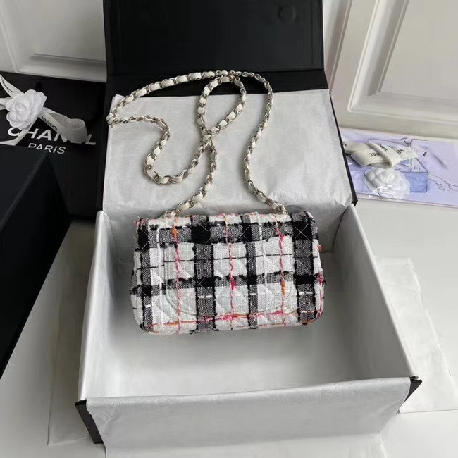Chanel Original mini flap bag A69900 White black pink orange