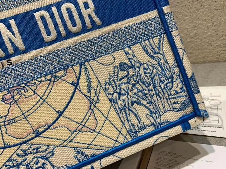 DIOR BOOK TOTE EMBROIDERED CANVAS BAG C1286-9