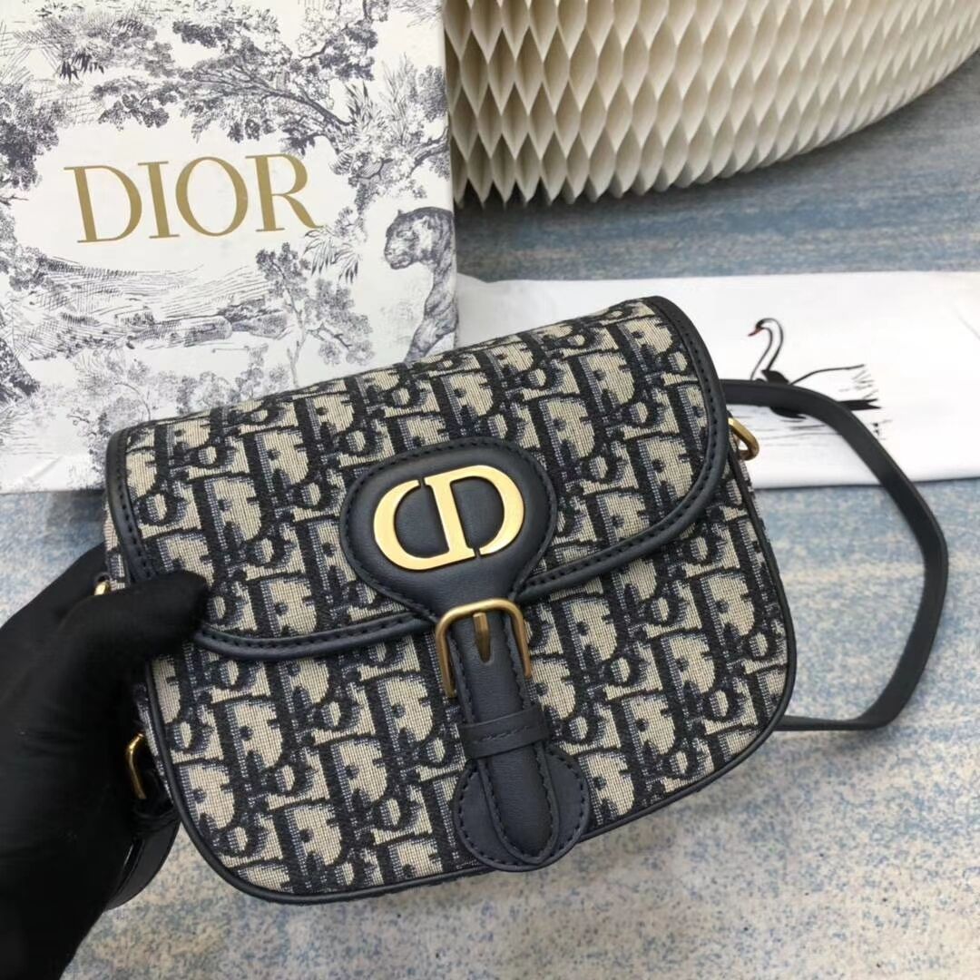 SMALL DIOR BOBBY BAG Blue Dior Oblique Jacquard M9317