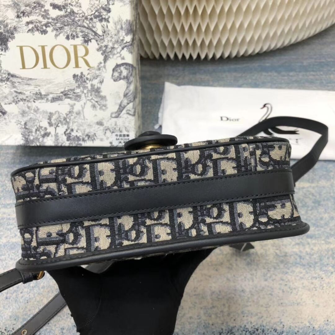 MEDIUM DIOR BOBBY BAG C0268 BLUE Blue Dior Oblique Jacquard M9319