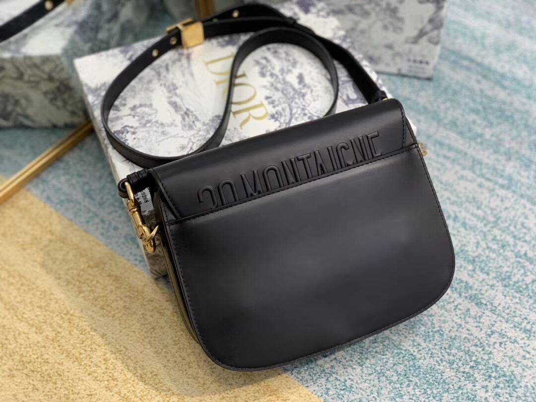 MEDIUM DIOR BOBBY BAG Box Calfskin M9319 black