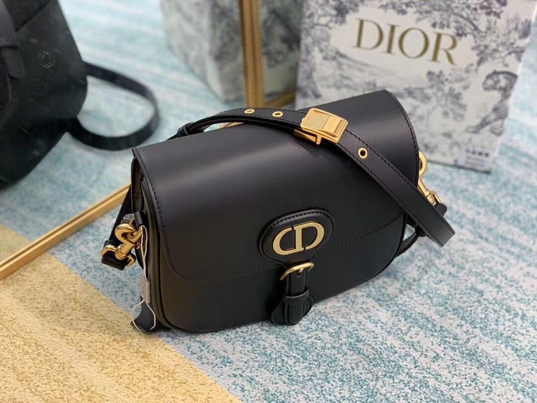 MEDIUM DIOR BOBBY BAG Box Calfskin M9319 black