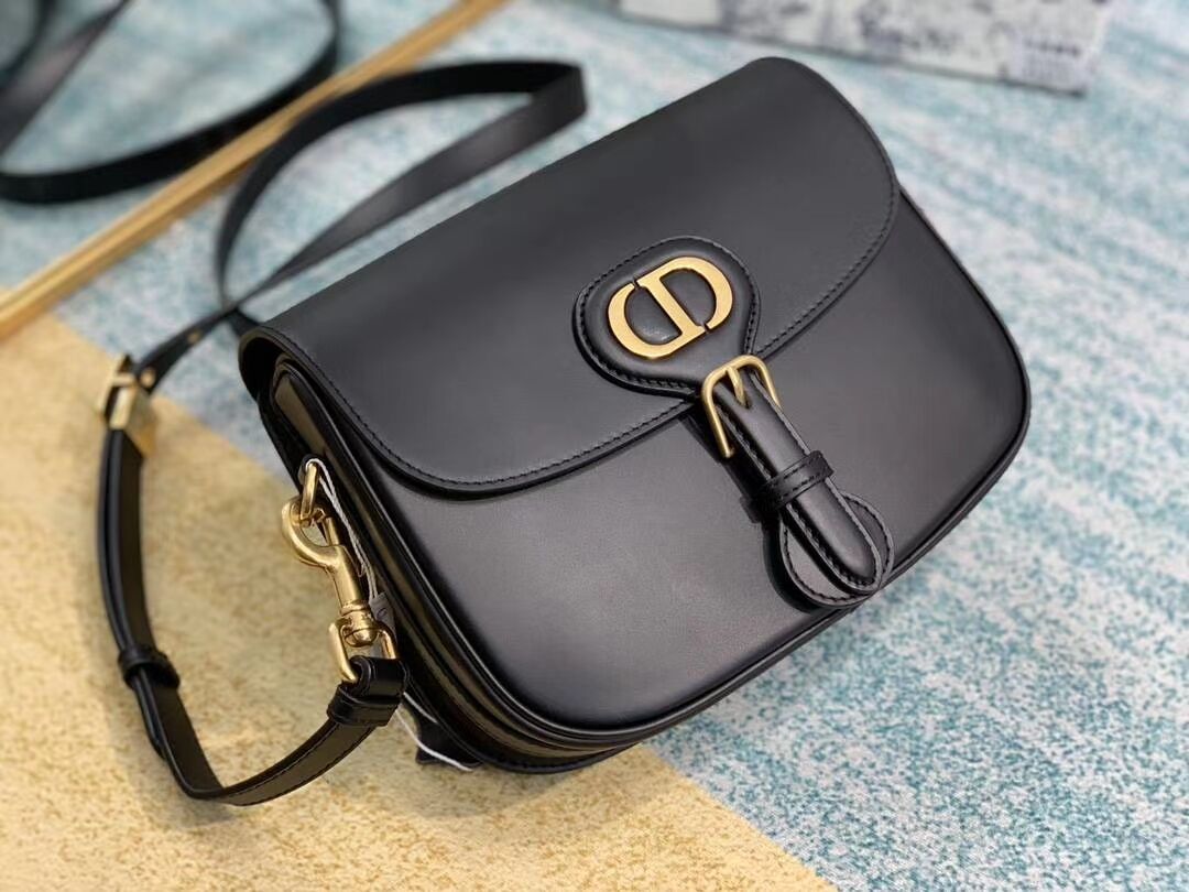 MEDIUM DIOR BOBBY BAG Box Calfskin M9319 black