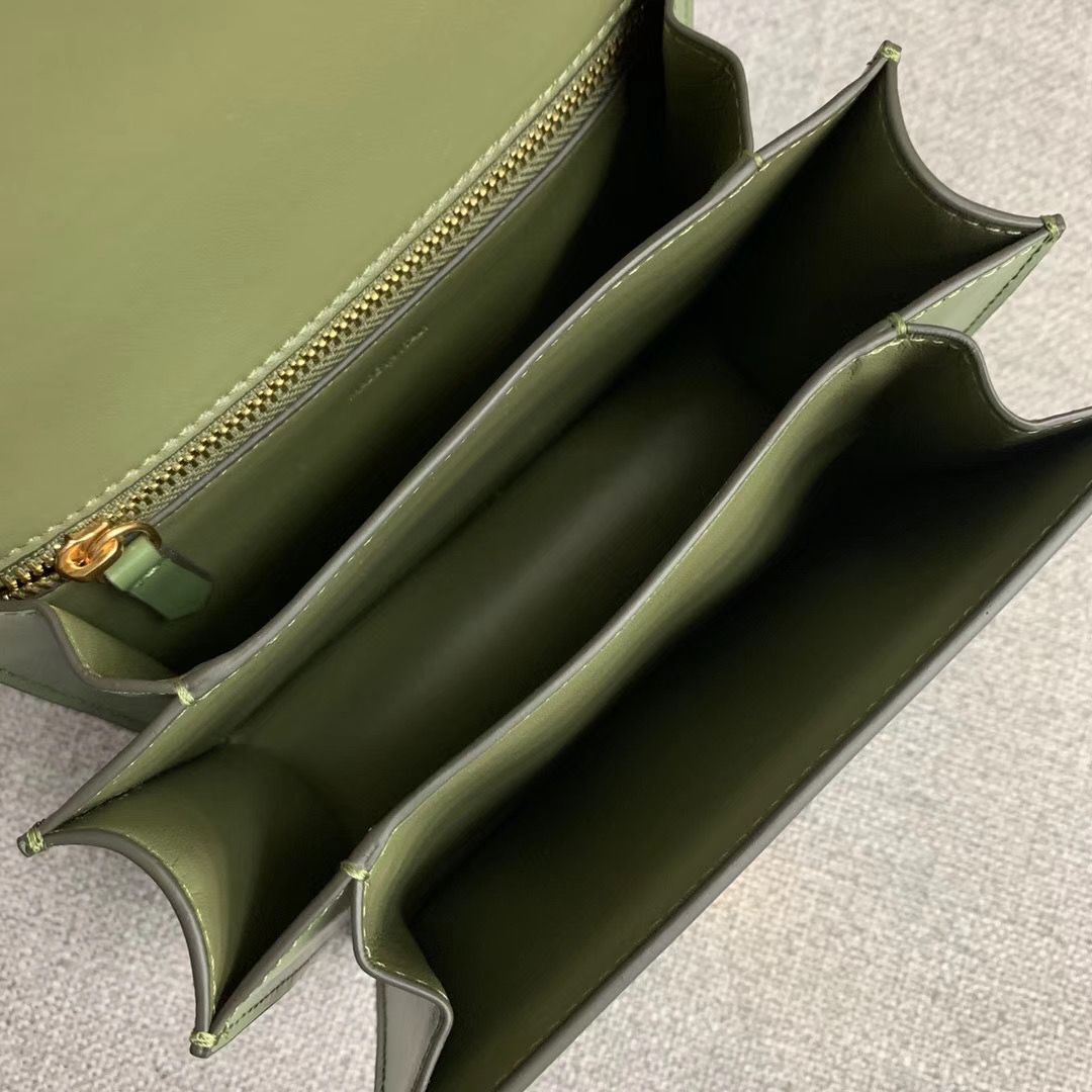 Celine Classic Box Teen Flap Bag Original Calfskin Leather 3379 Green