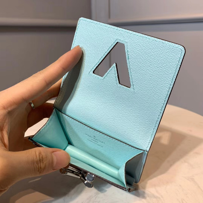 Louis vuitton original TWIST MULTICARTES card holder M68681 sky blue