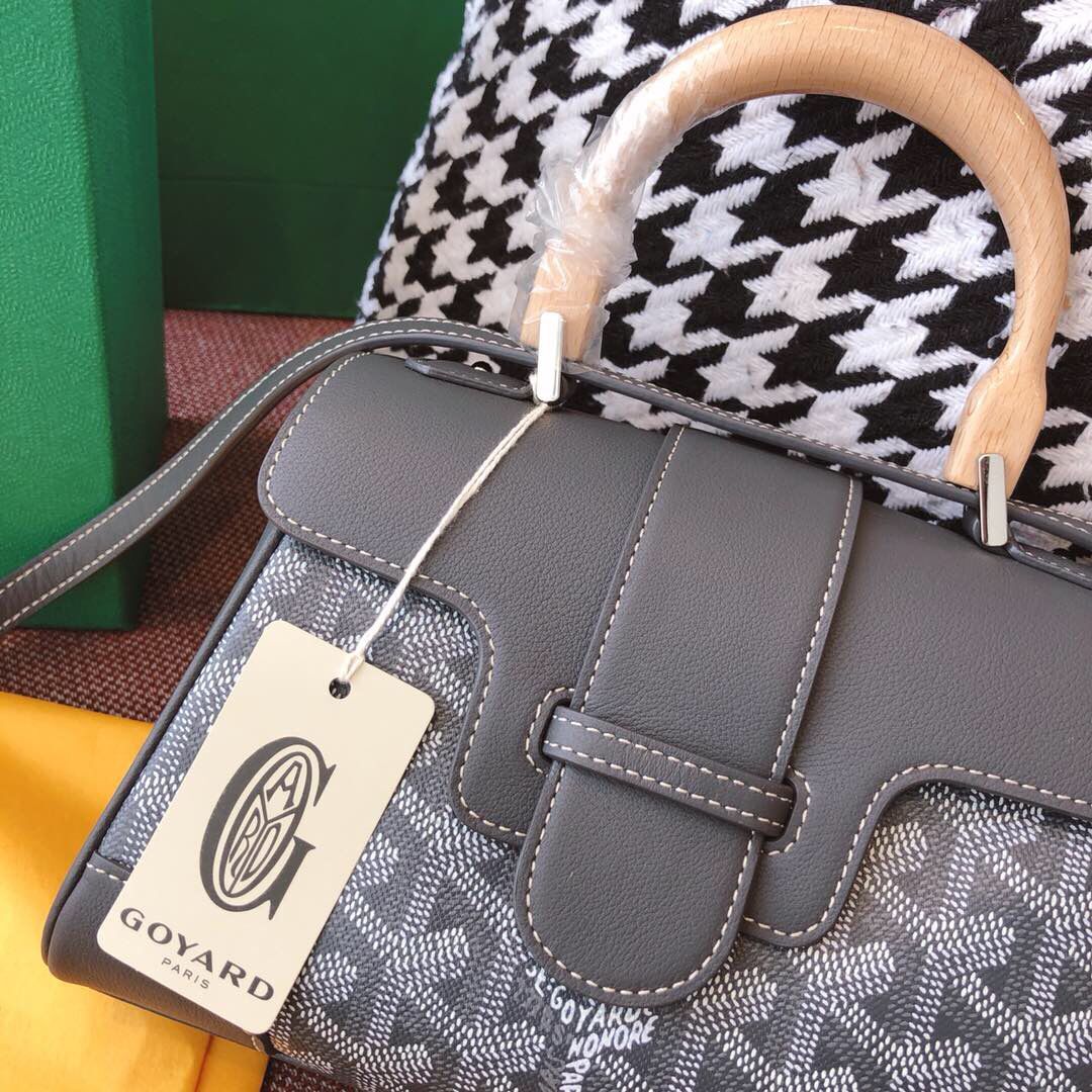 Goyard Y Doodling Calfskin Leather Tote Bag 99588 grey