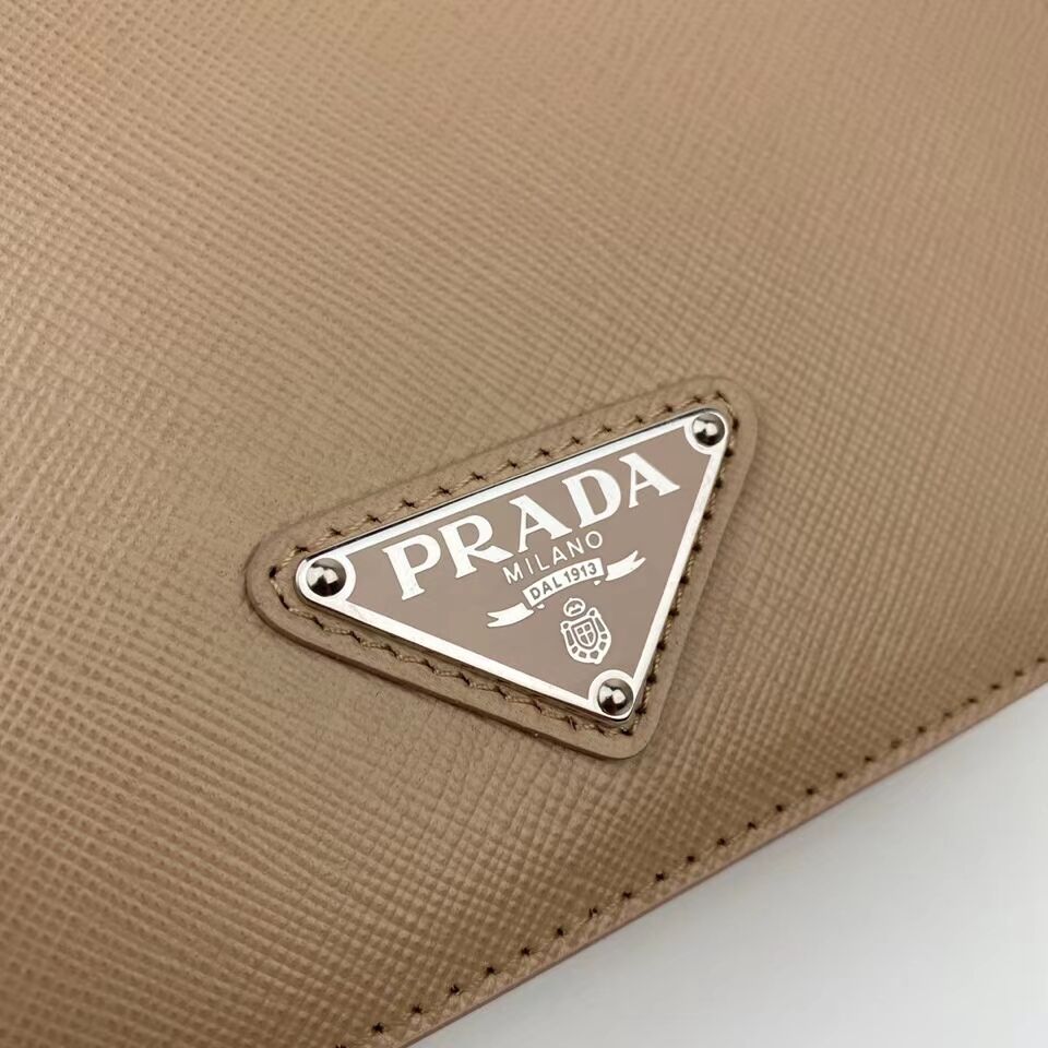 Prada Saffiano leather mini shoulder bag 2BD032 apricot