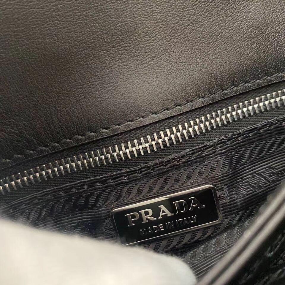 Prada Saffiano leather mini shoulder bag 2BD032 black