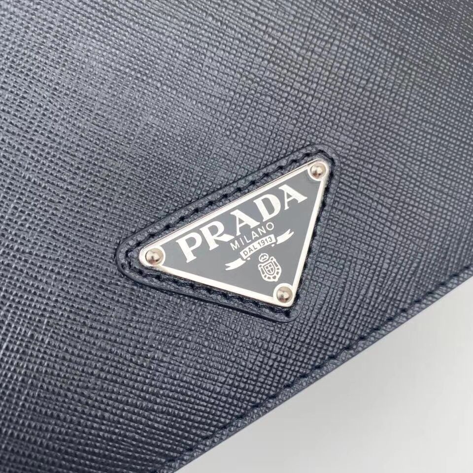 Prada Saffiano leather mini shoulder bag 2BD032 black