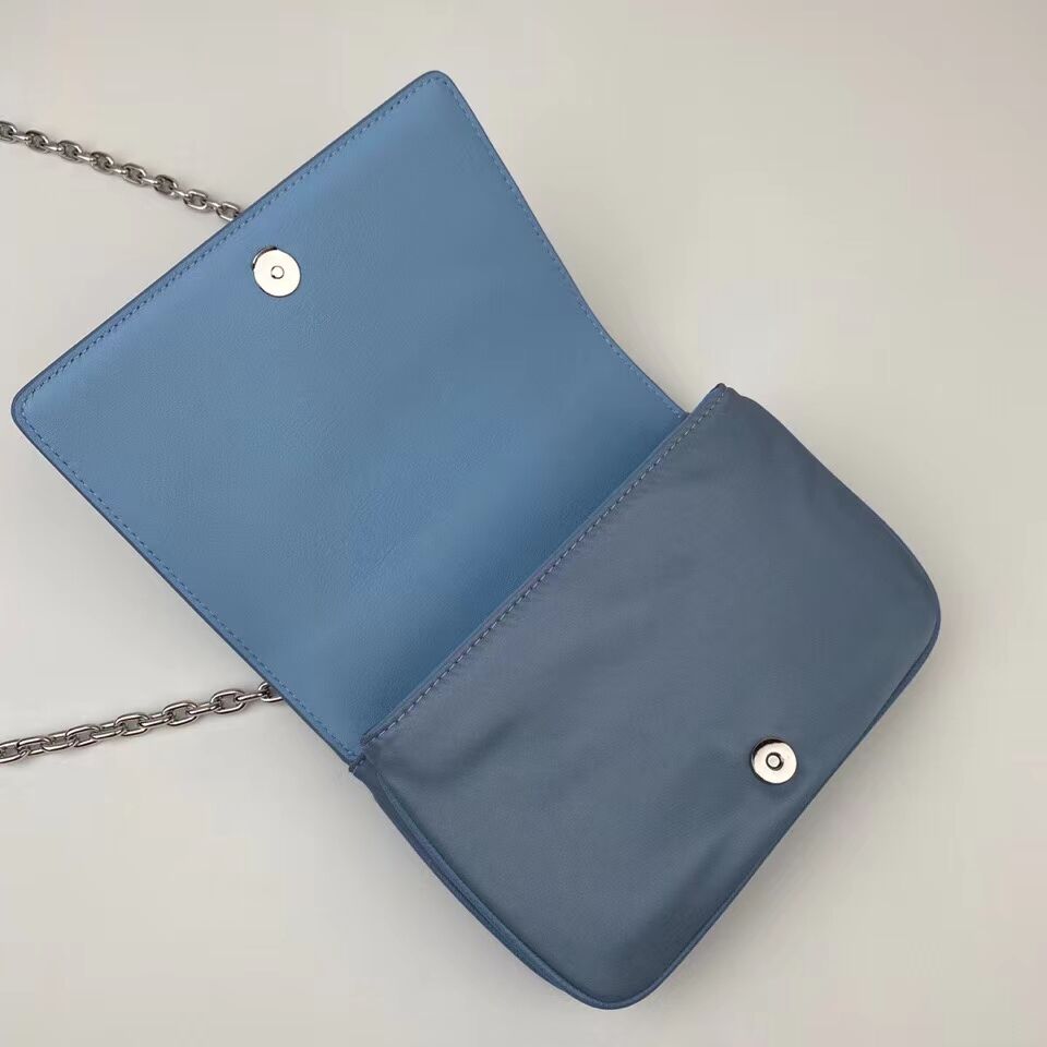 Prada Saffiano leather mini shoulder bag 2BD032 blue