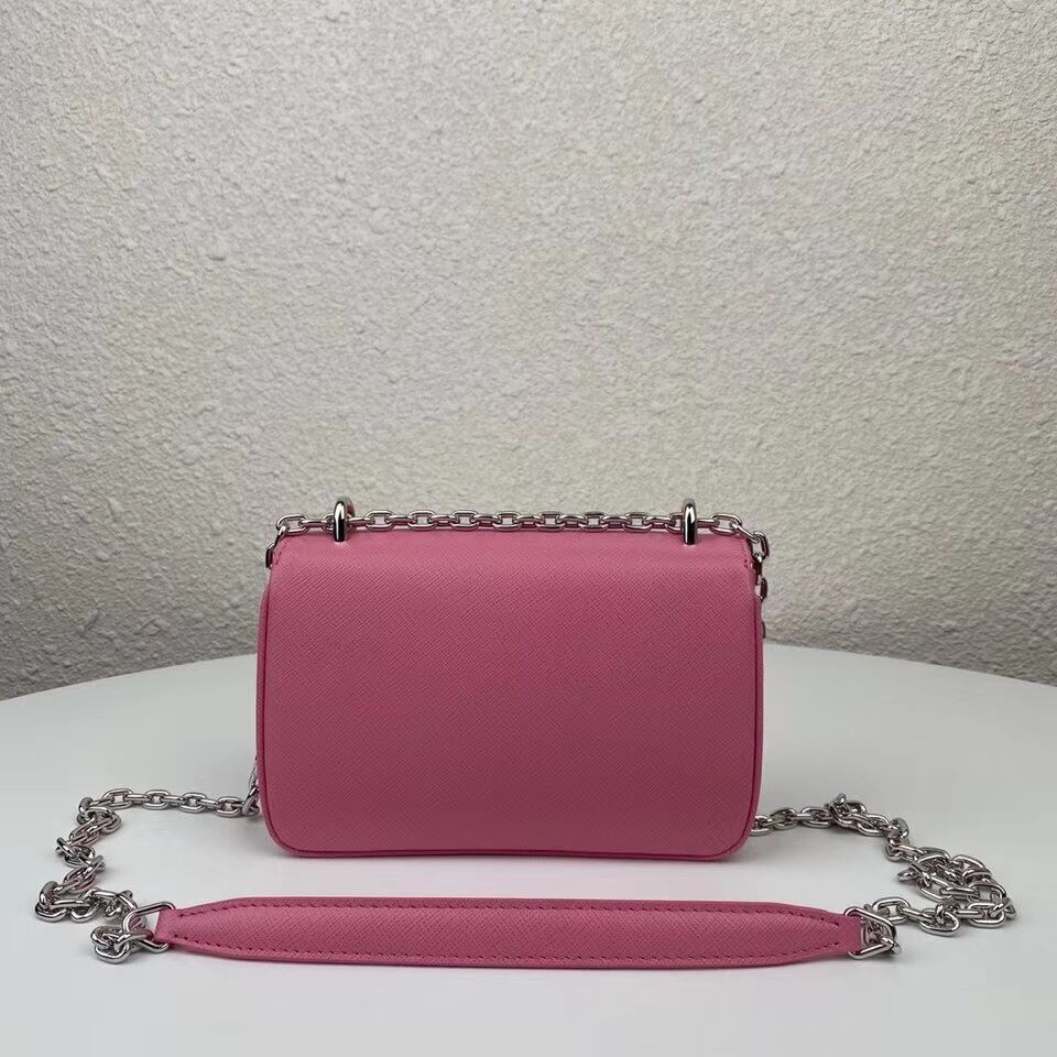 Prada Saffiano leather mini shoulder bag 2BD032 pink