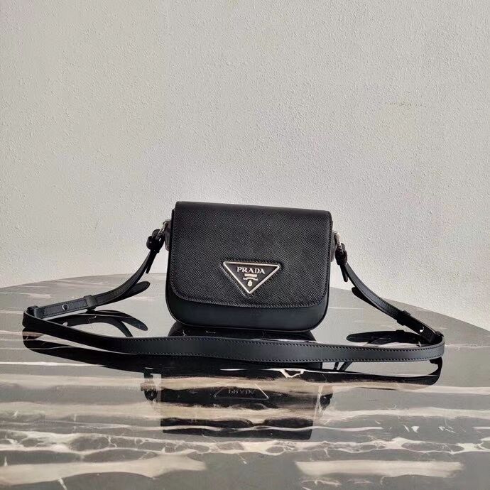 Prada Saffiano leather mini shoulder bag 2BD249 black