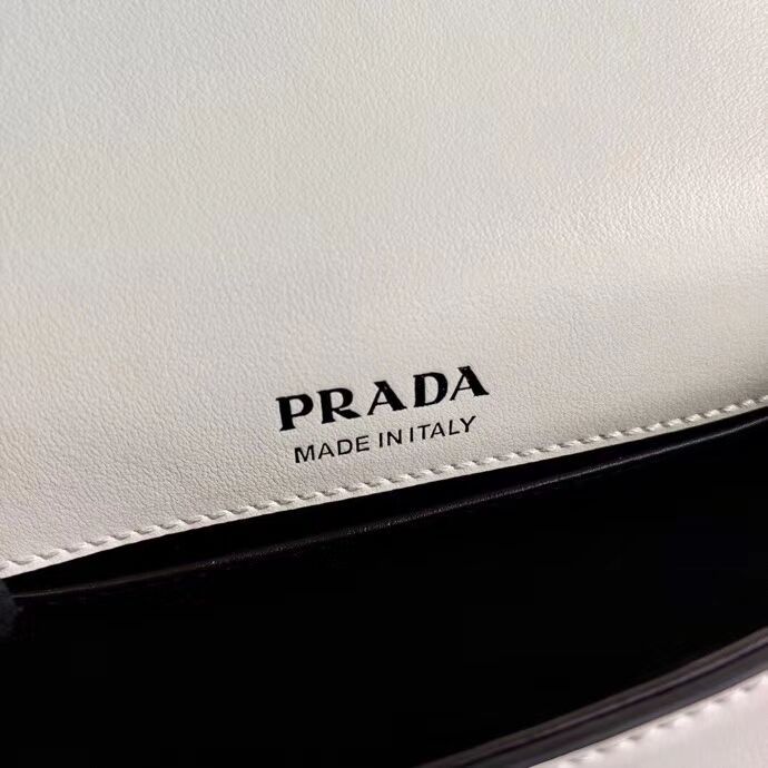 Prada Saffiano leather mini shoulder bag 2BD249 white