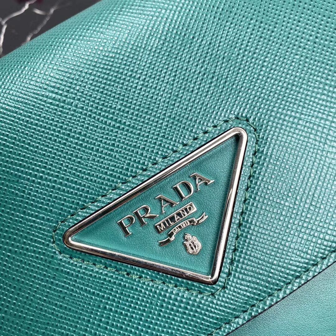 Prada Saffiano leather mini shoulder bag 2BD249 green