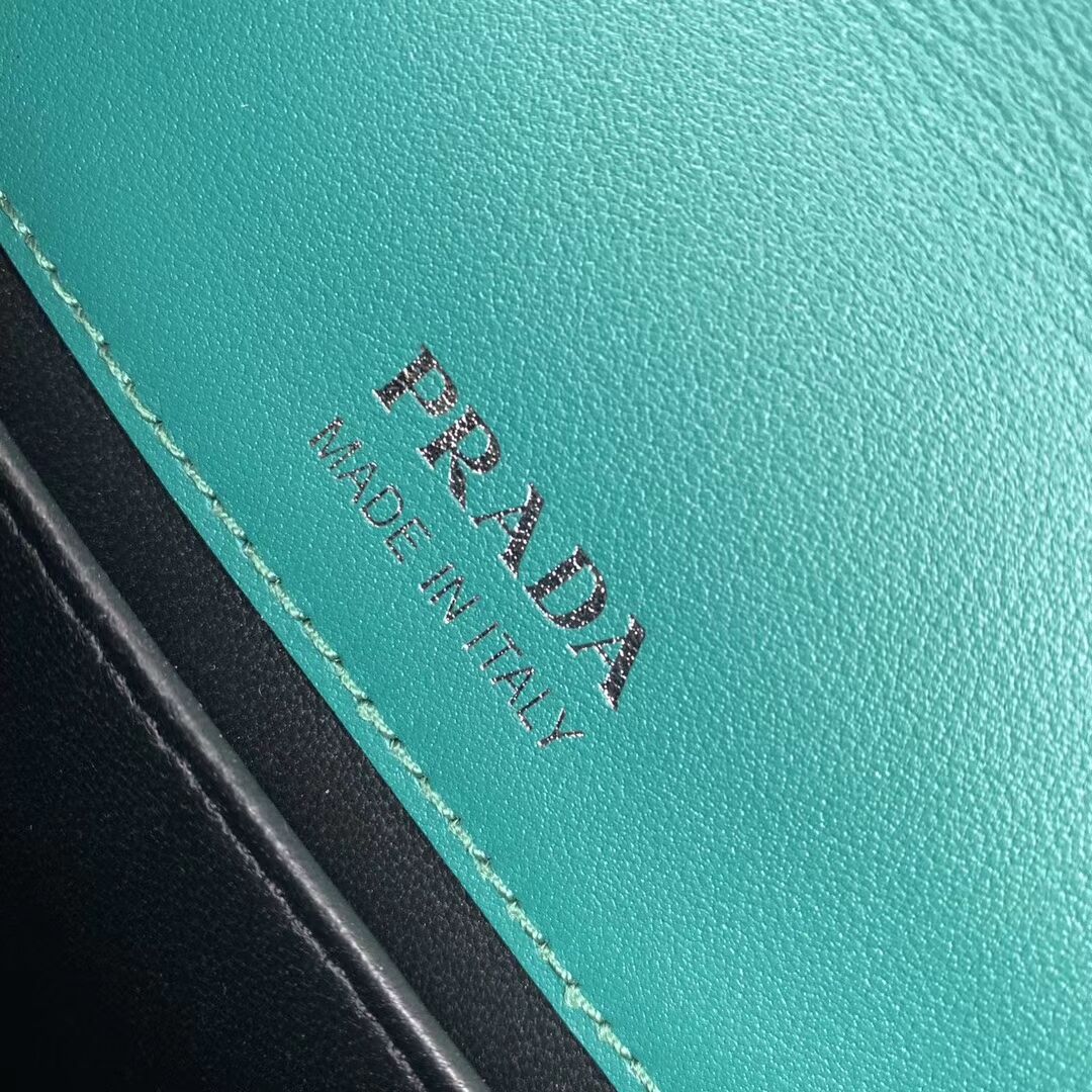 Prada Saffiano leather mini shoulder bag 2BD249 green