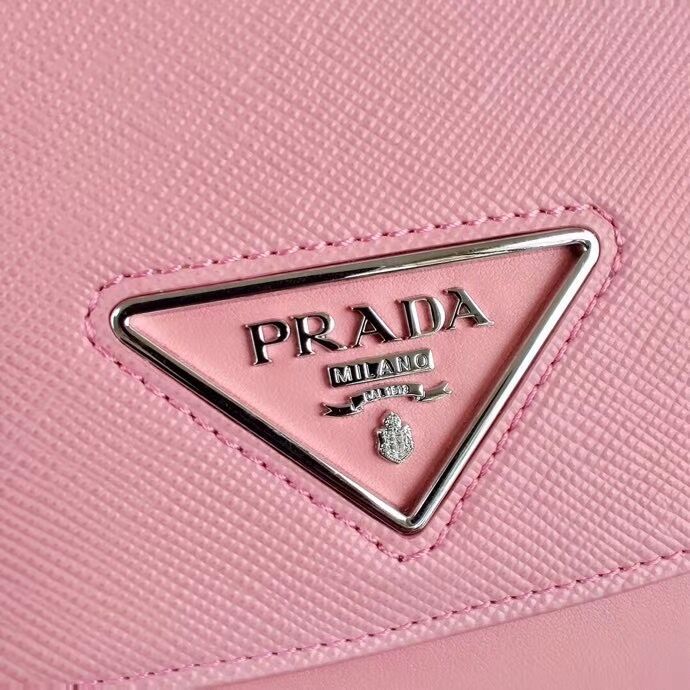 Prada Saffiano leather mini shoulder bag 2BD249 pink