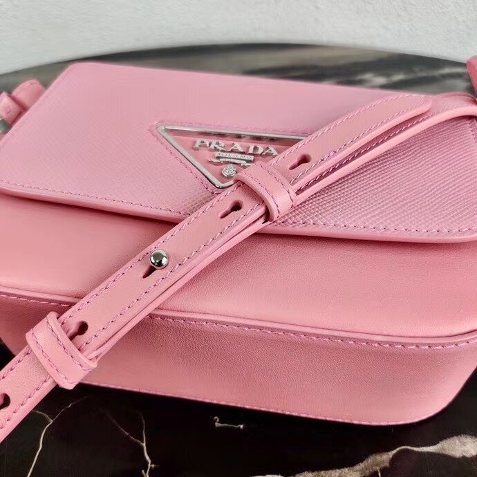 Prada Saffiano leather mini shoulder bag 2BD249 pink