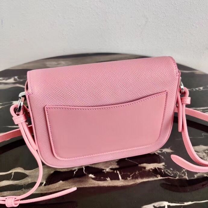 Prada Saffiano leather mini shoulder bag 2BD249 pink