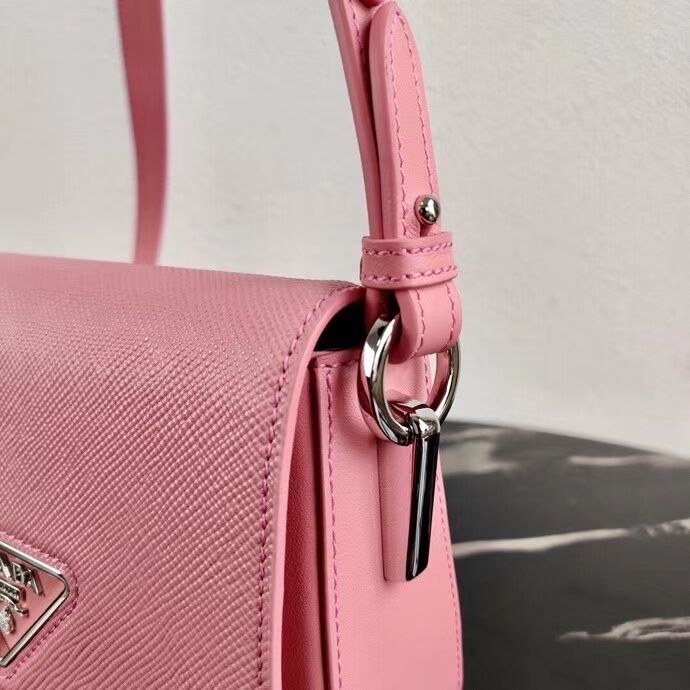 Prada Saffiano leather mini shoulder bag 2BD249 pink