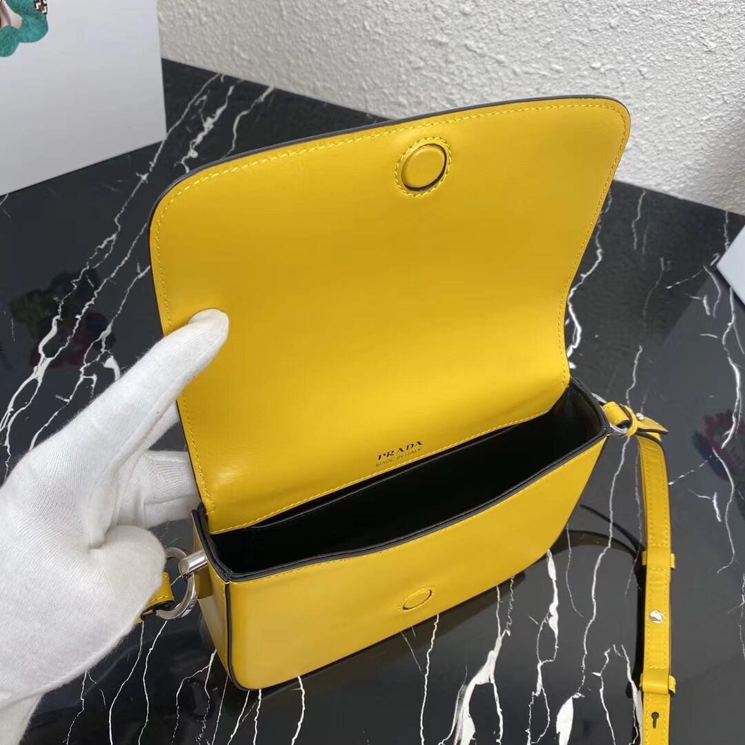 Prada Saffiano leather mini shoulder bag 2BD249 yellow