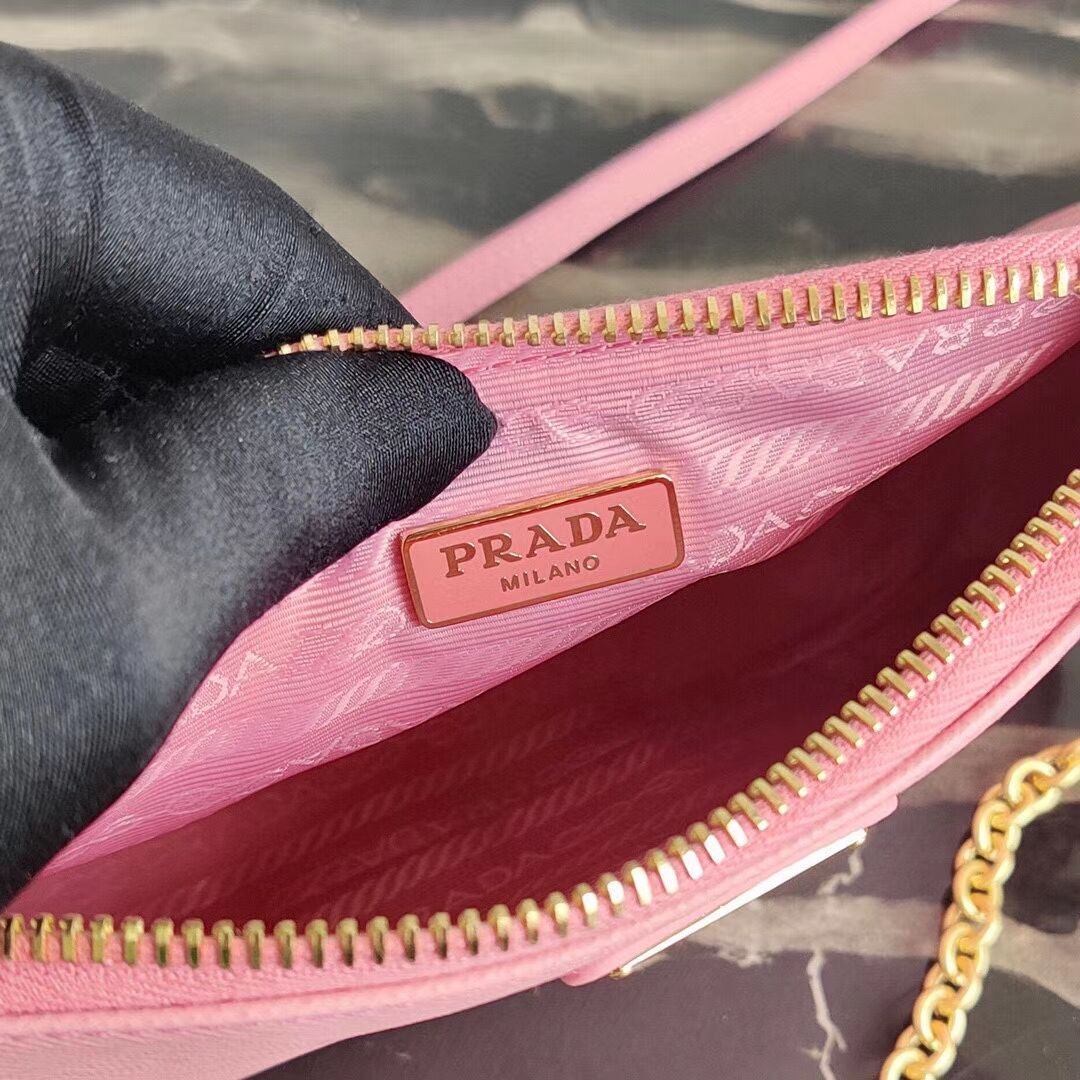 Prada Saffiano leather mini shoulder bag 2BH171 pink