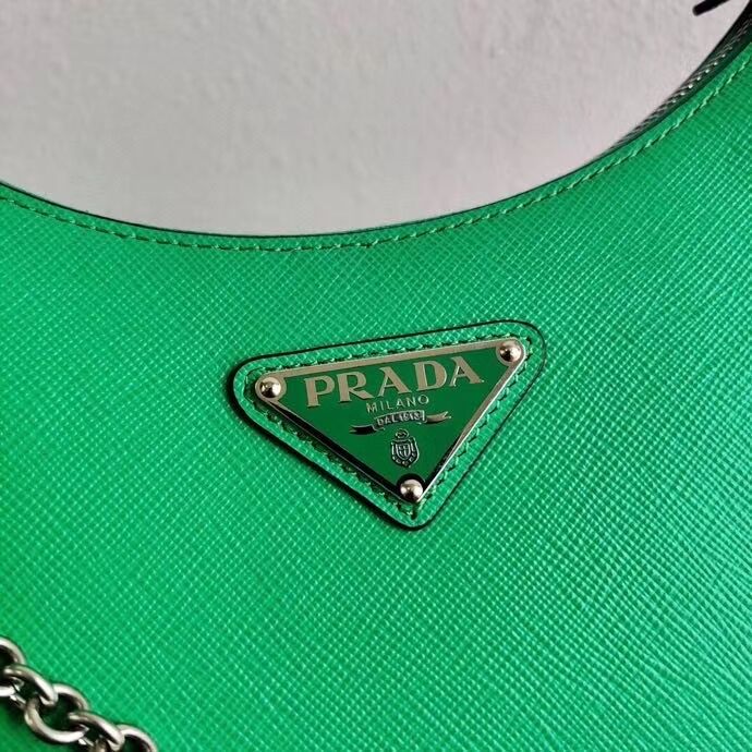 Prada Saffiano leather mini shoulder bag 2BH204 green