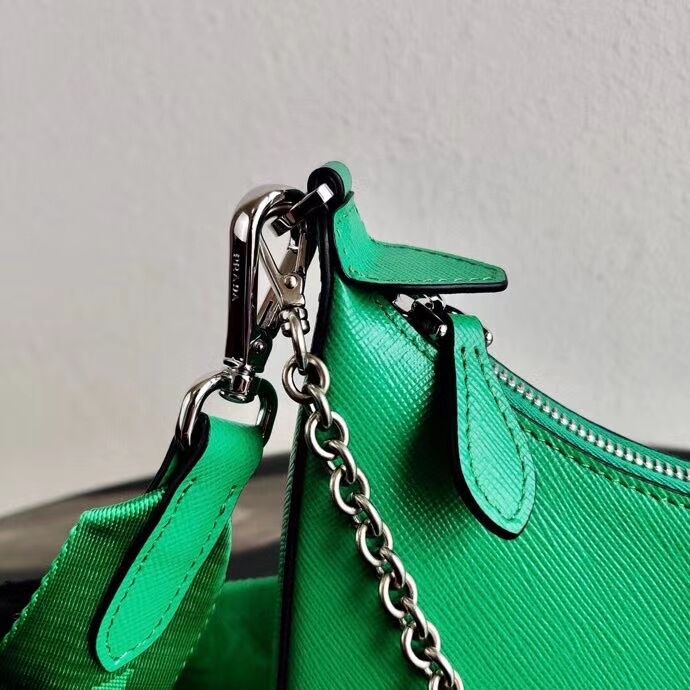 Prada Saffiano leather mini shoulder bag 2BH204 green