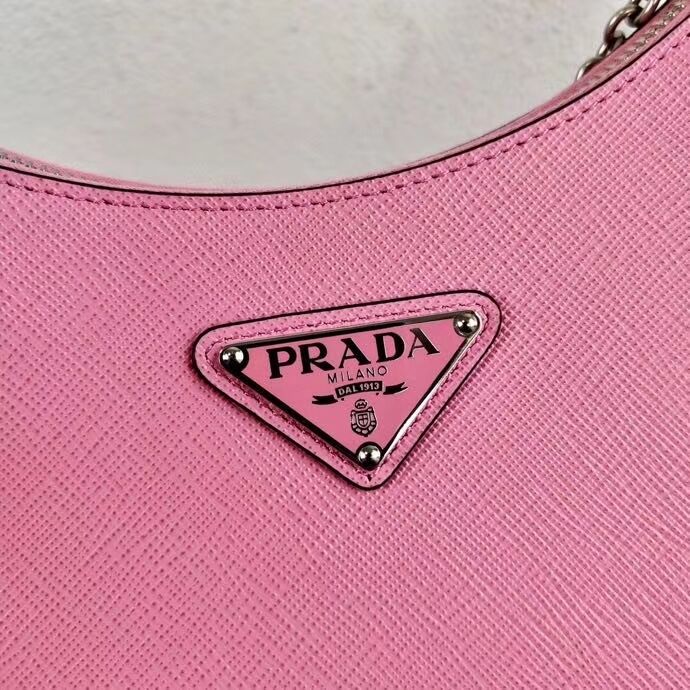 Prada Saffiano leather mini shoulder bag 2BH204 pink