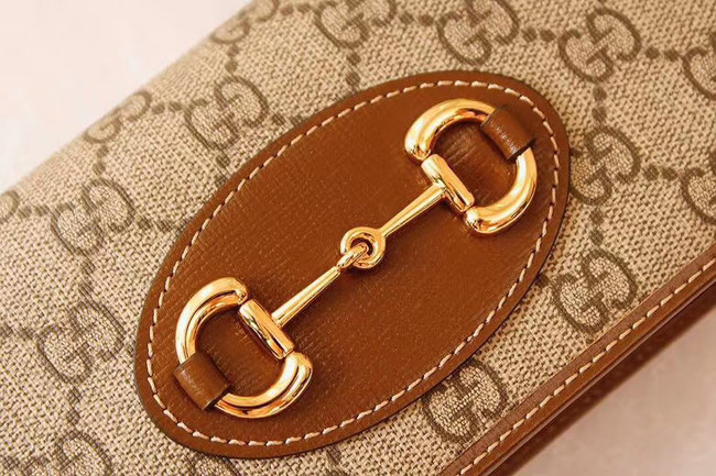 Gucci Horsebit 1955 wallet with chain 621892 brown