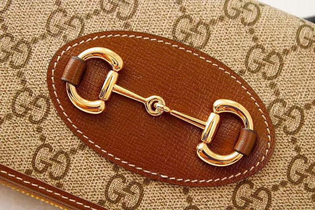 Gucci Horsebit 1955 zip around wallet 621889 brown