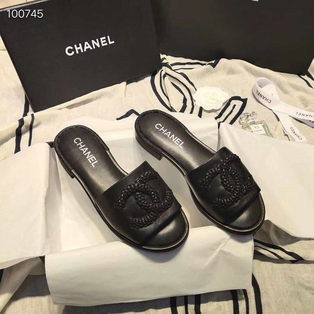 Chanel Slipper CC3695 Black