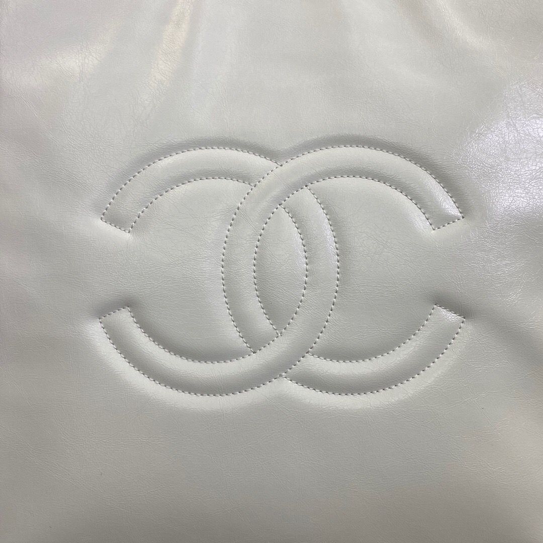 Chanel Original Leather Tote Shopping Bag AS1942 White