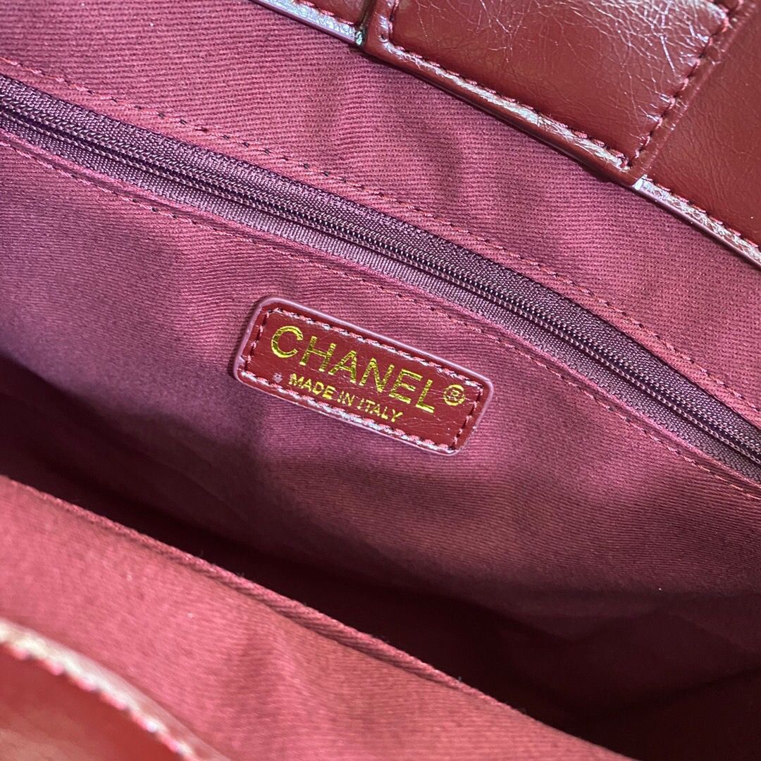 Chanel Original Leather Tote Shopping Bag AS1942 Wine