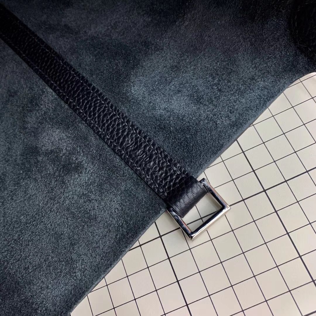 Hermes Picotin Lock 22cm Bags Original Litchi Leather HPL1048 Black