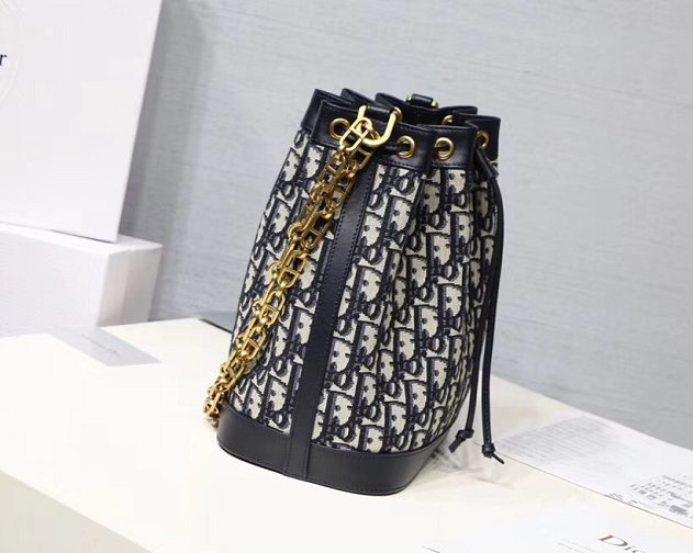 Dior original canvas bucket bag M0532 black