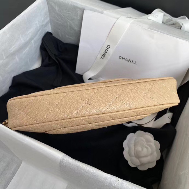 Fashion Chanel Original Caviar Leather Classic Bag 36988 Beige