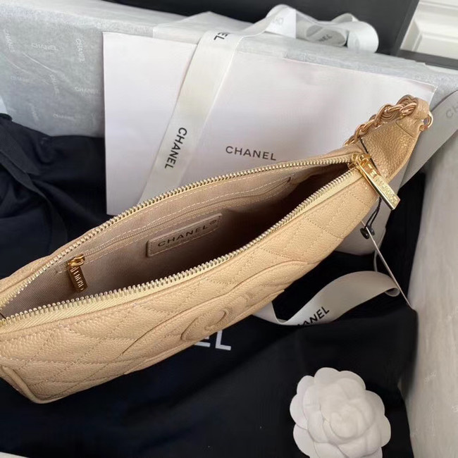 Fashion Chanel Original Caviar Leather Classic Bag 36988 Beige