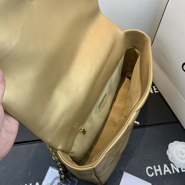 Chanel 19 flap bag AS1161 gold